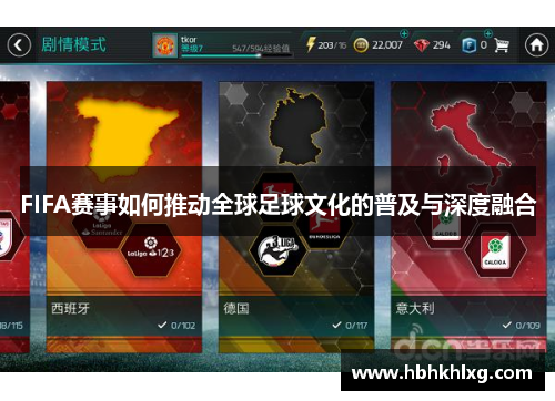 FIFA赛事如何推动全球足球文化的普及与深度融合